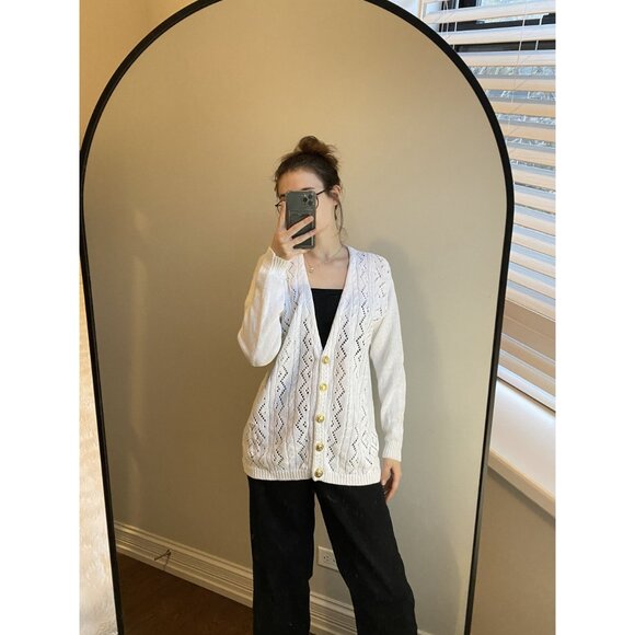 Vintage Sk & Company Size Small Crochet  Cardigan - Picture 6 of 7